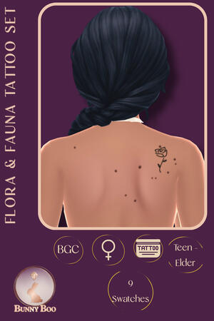 Flora &amp; Fauna Tattoo Set